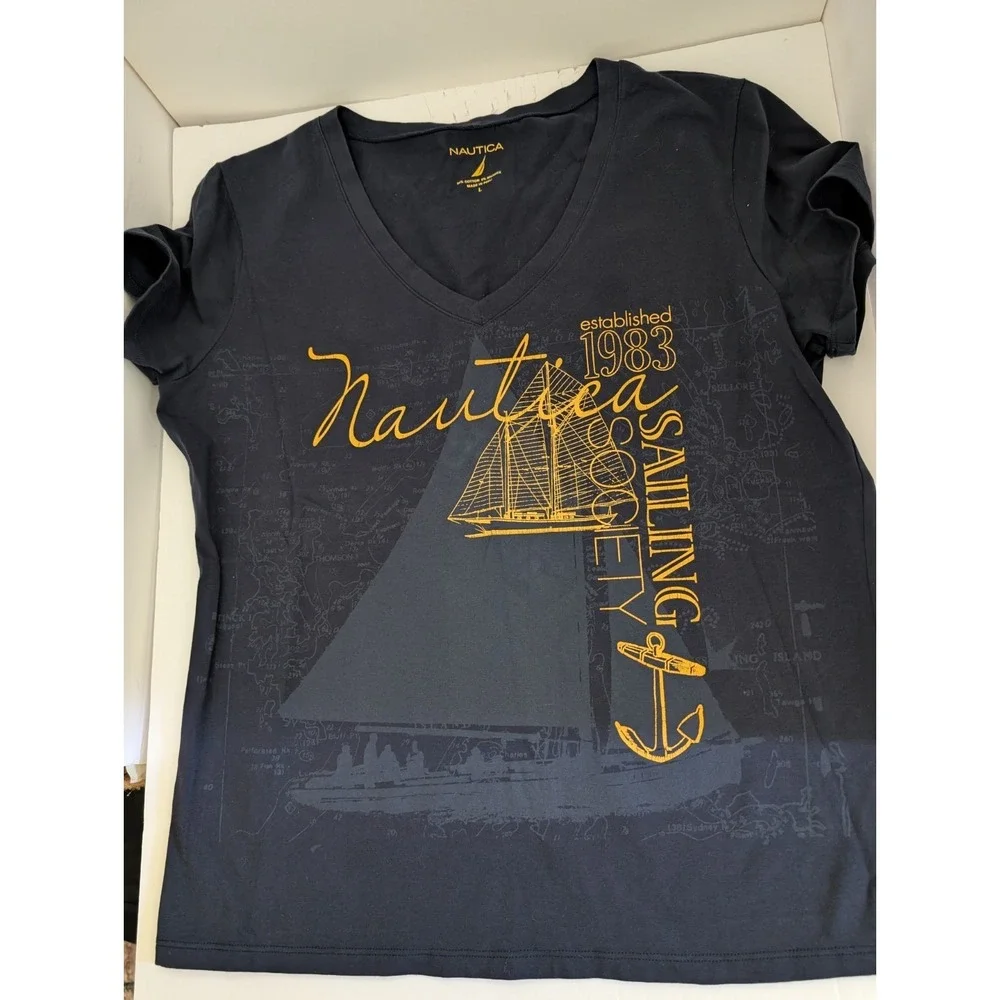 Nautica Women's Cotton Shirt Size L Pre owned - Picture 1 of 4